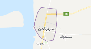 نقشه بندر ترکمن